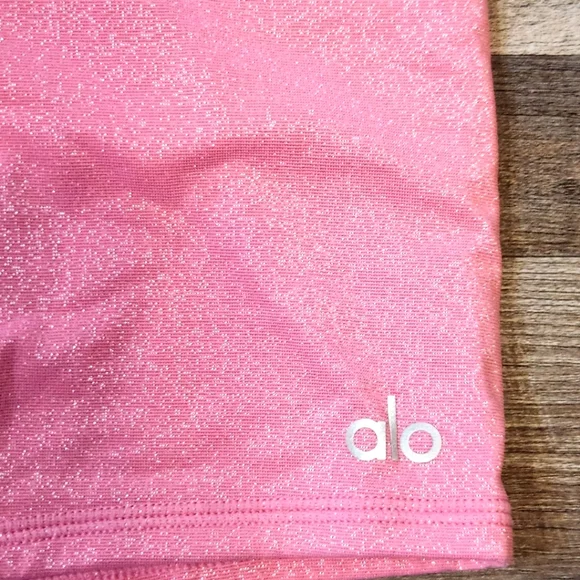 ALO Yoga High Waist Glitter Biker Shorts - Picture 7 of 7